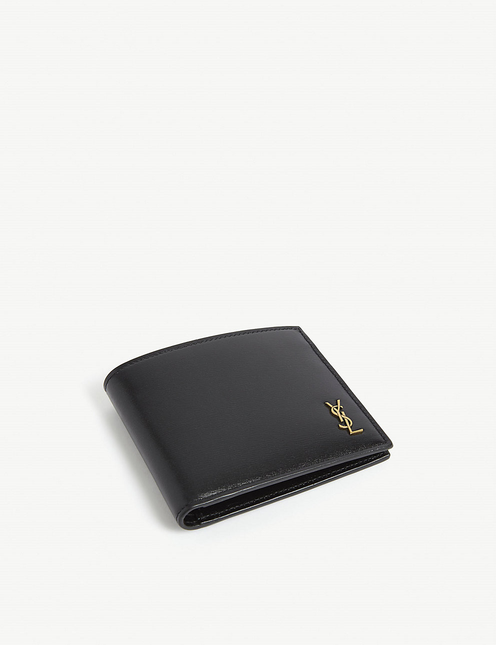 Saint Laurent Foil Stamped Bi-wallet in Black for Men