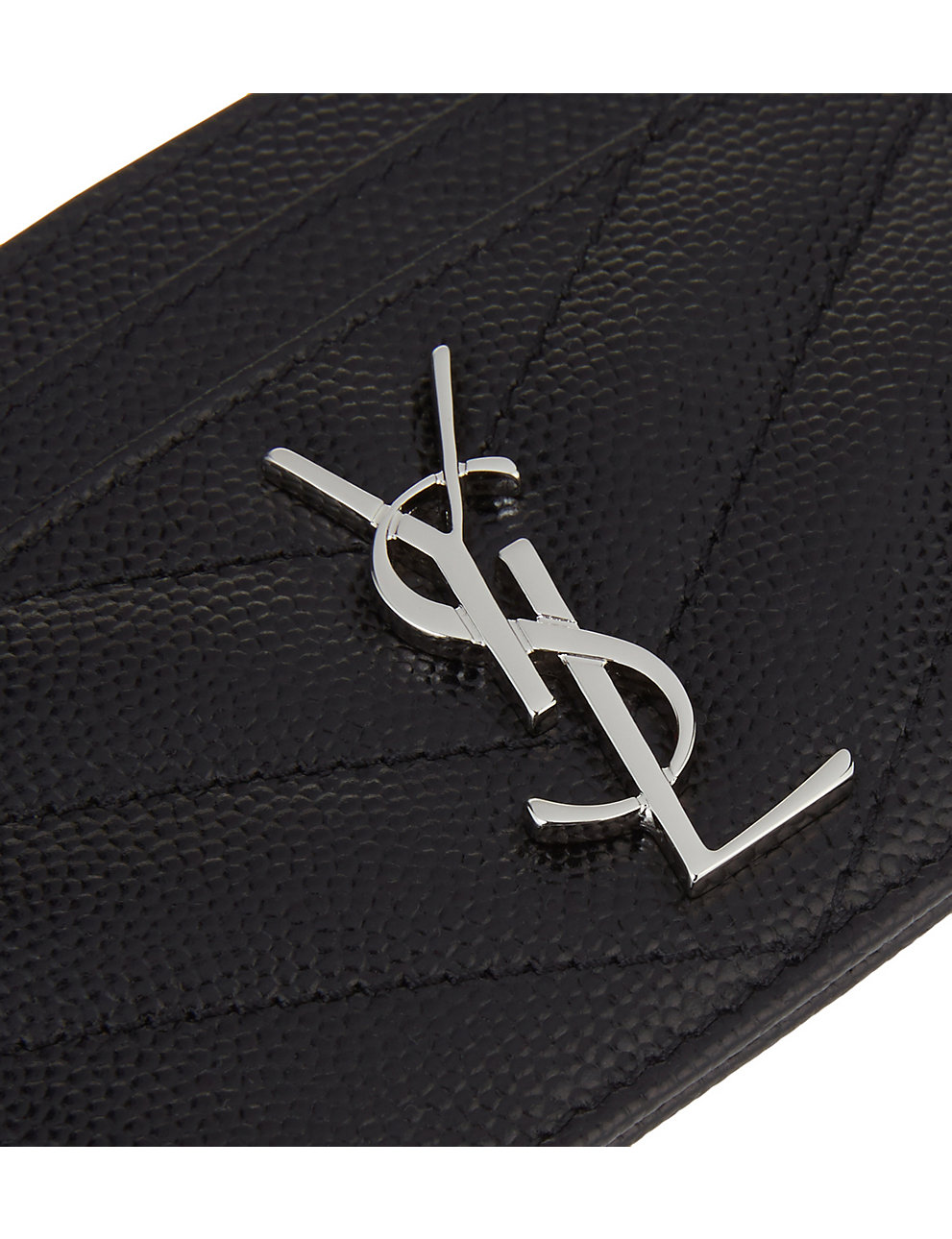 SAINT LAURENT Monogram leather card holder BLACK – Top Quality