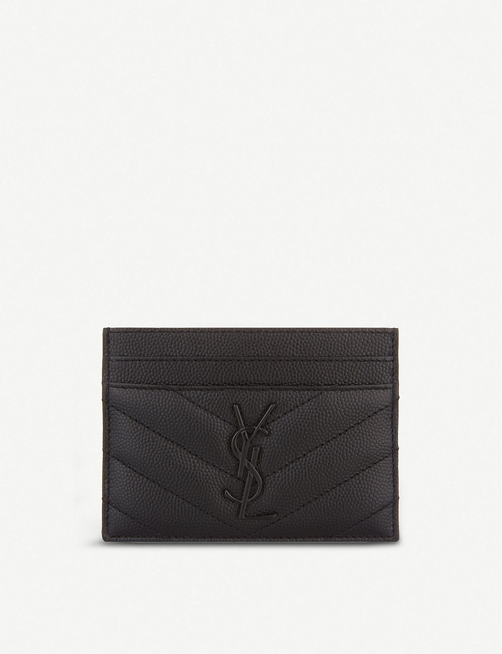 SAINT LAURENT Monogram quilted leather card holder BLACK – Top Quality Yves Saint  Laurent Bags Shop