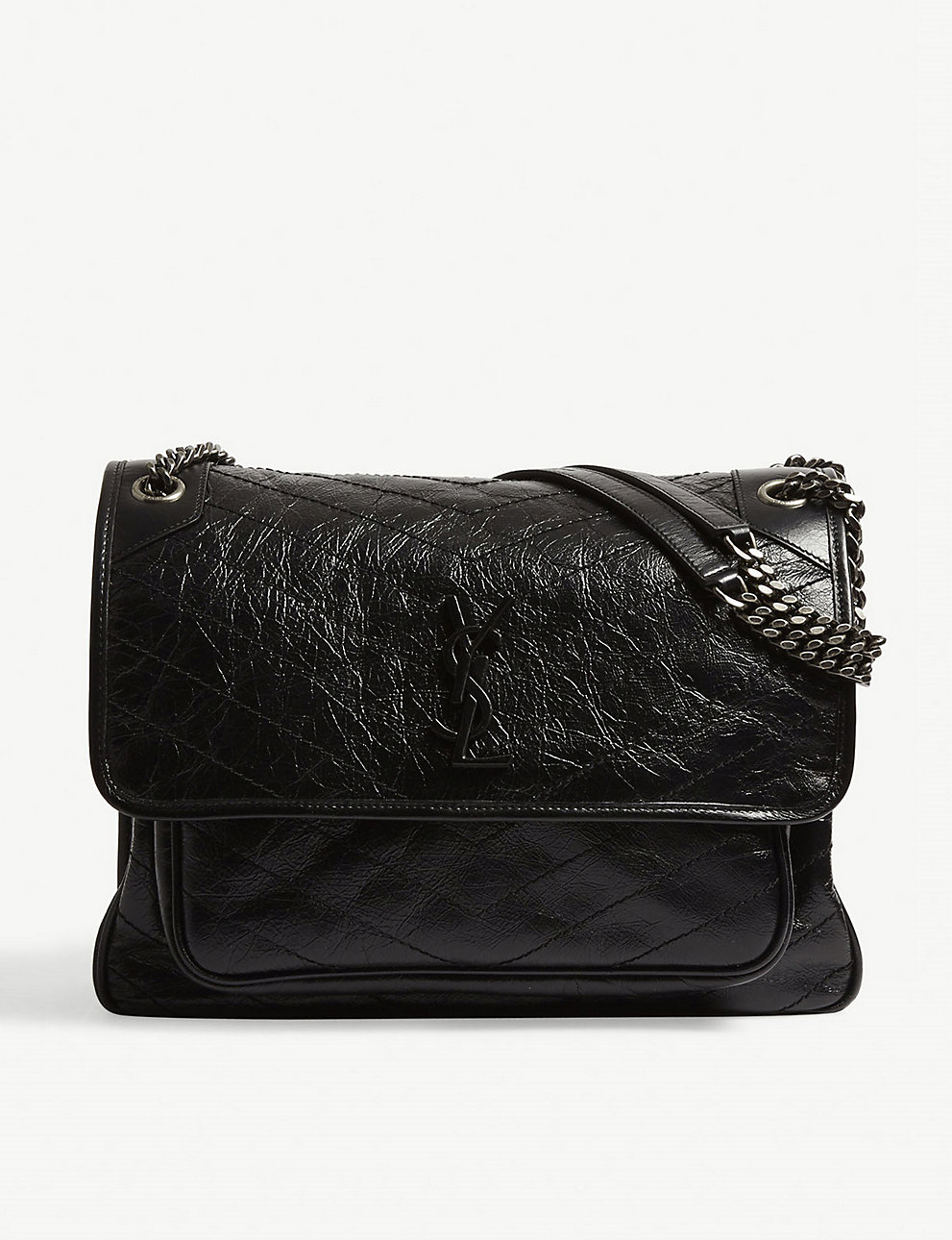 SAINT LAURENT Niki large leather shoulder bag BLACK – Top Quality Yves Saint  Laurent Bags Shop